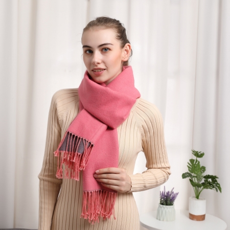 Pink Reversible Cashmere Scarf