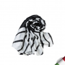 Étole de Soie Black Zebra Florina