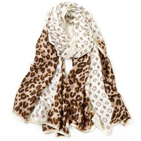 PANTER CORNER silk-touch scarf