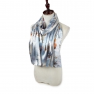 Foulard touché soie SATIN BIRD