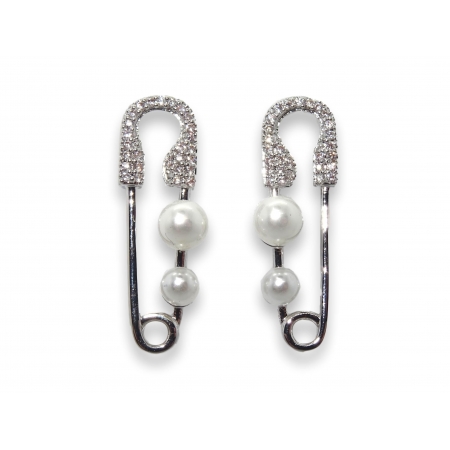 PIN EARRINGS SILVER